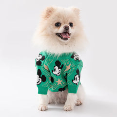 Disney Pullover Dog Sweater Fashion Green Grey Red Mickey Mouse Pet Clothing