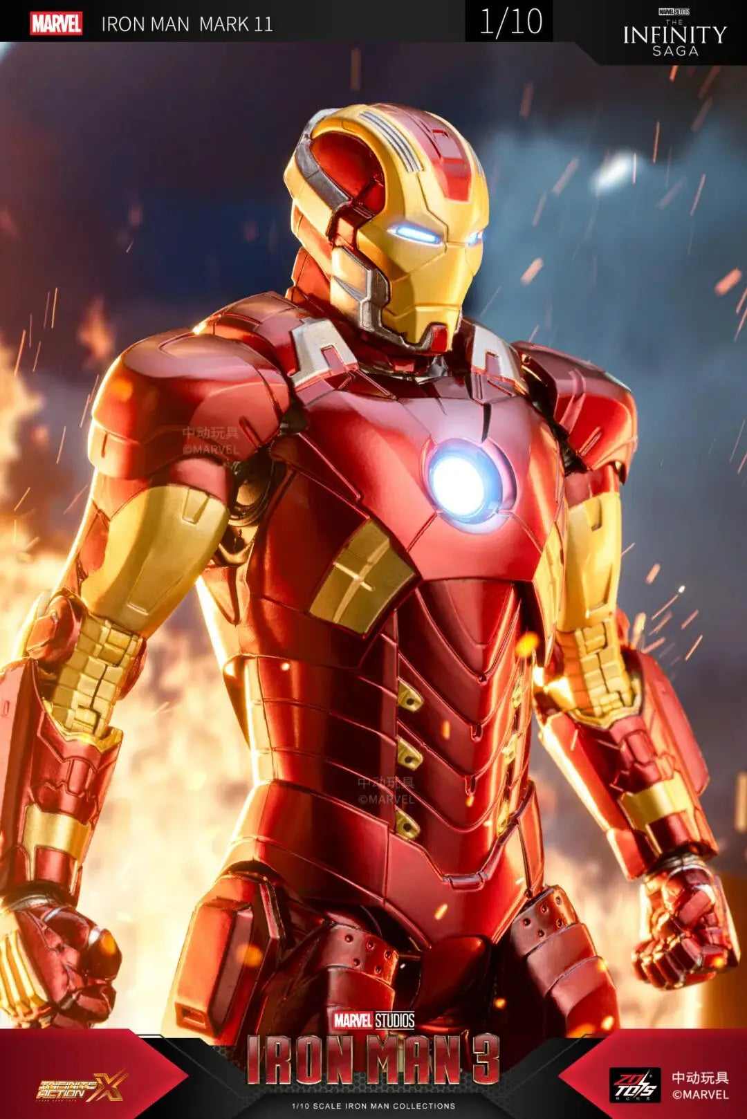 Original ZD Toys Iron Man Tony Stark MK9 MK14 MK12 MK27 MK15 MK35 MK22 MK40 Hammerhead Action Figure Anime Collect Model Gifts