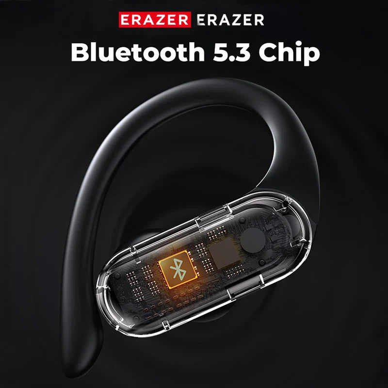 Erazer XT60 Wireless Headset Bluetooth 5.3 Bass Stereo Sports Headset with Microphone,Super Long Endur With Mic