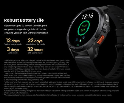 HAYLOU Solar Ultra GPS Smartwatch 1.6” AMOLED Display 5ATM Waterproof Built-in GPS Bluetooth Phone Calls Sports Smart Watch