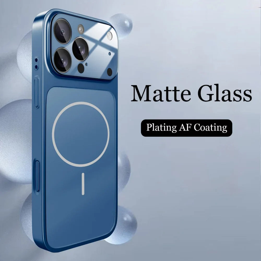 Magsafe Matte Armor Case For iPhone 17 Air 16 15 14 13 Pro Max Funda Wireless Charging Hard Magnetic Cover