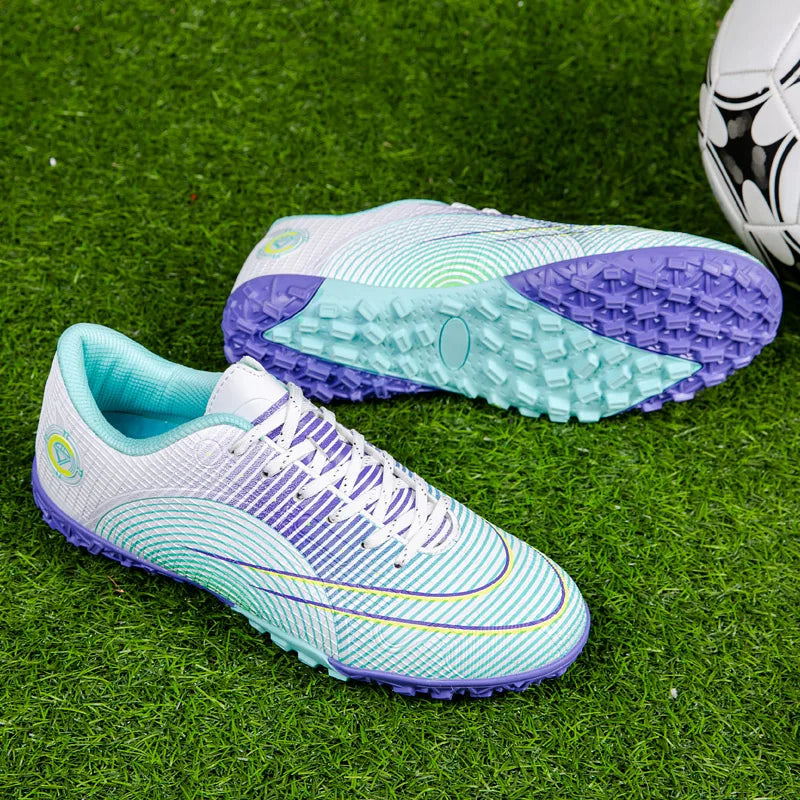 Professional Unisex Soccer Shoes Long Spikes TF Ankle Football Boots