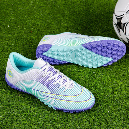 Professional Unisex Soccer Shoes Long Spikes TF Ankle Football Boots