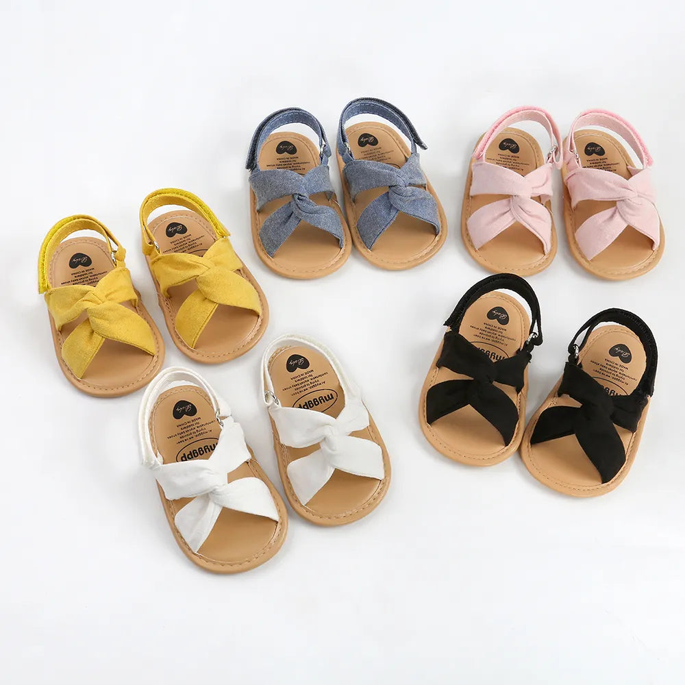 Baby Girls Sandals Cute Summer Soft Sole Flat Princess Shoes Infant Non-Slip First