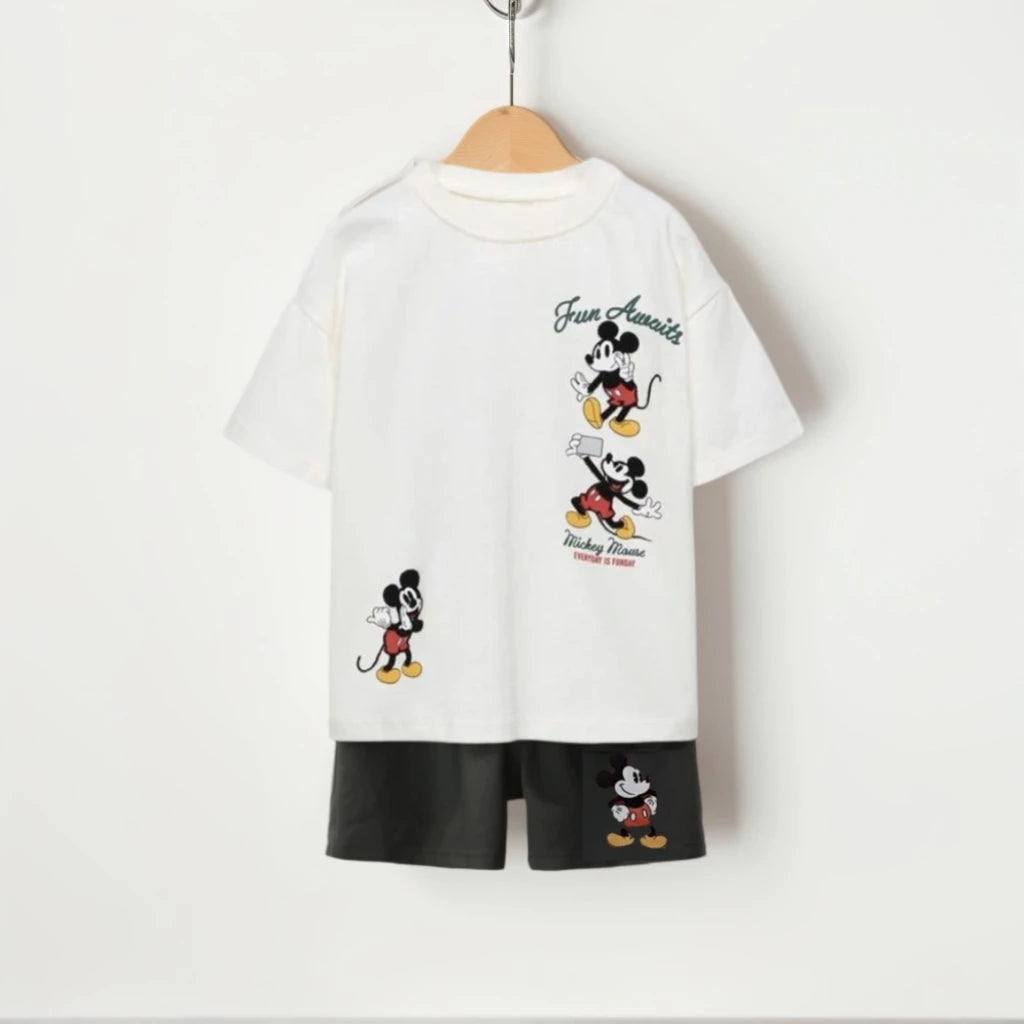 Disney Cool Boy Clothes Designer Za Tops Summer Boy Children Outfits Short Sleeved T-shirt Sport Clothing Children Suit For Boy