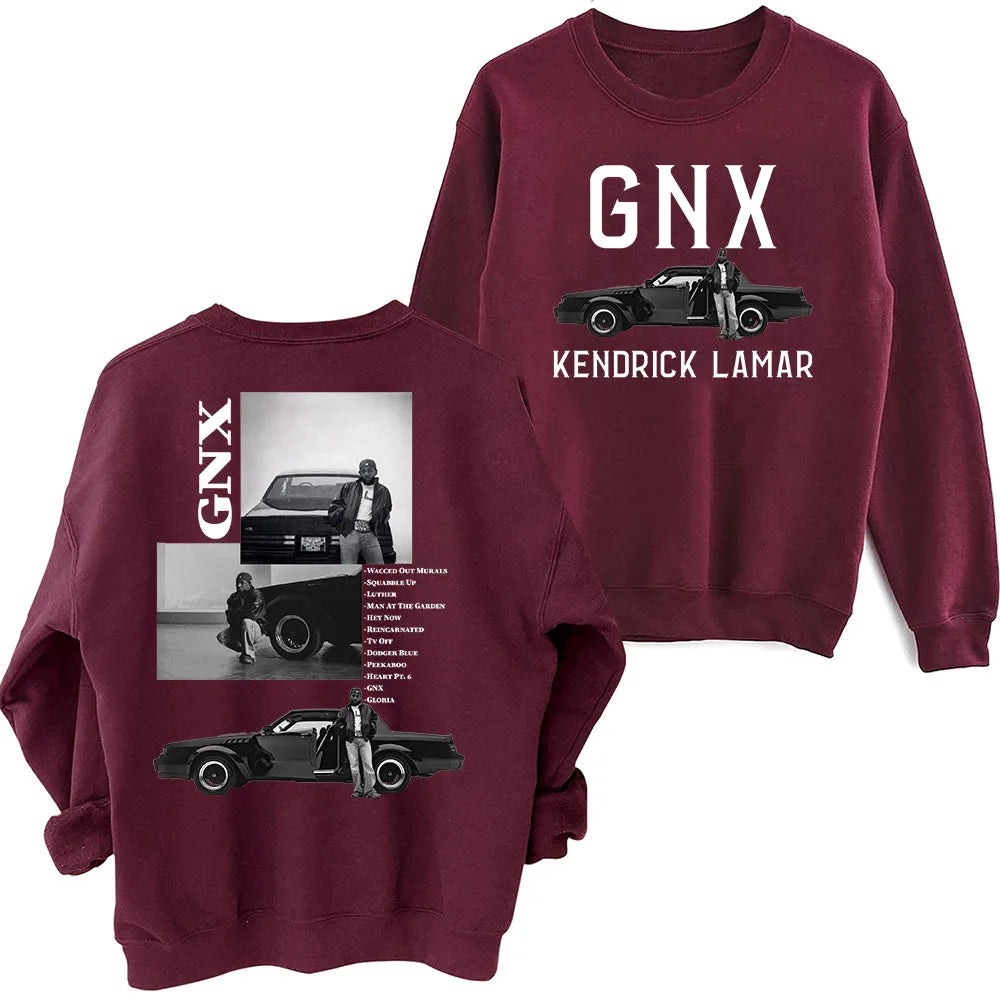 Kendrick Lamar GNX Tour Sweatshirt Oversized Harajuku Round Neck Long Sleeve