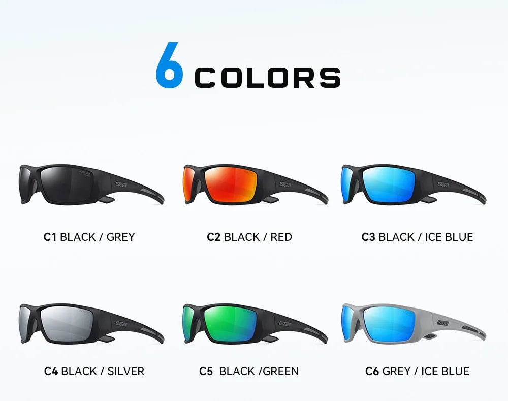 KDEAM Outdoor Sports Polarized Sunglasses Men's Fishing TR90 Frame UV Protection Lens Shield Sun Glasses Women Eyewear with Box