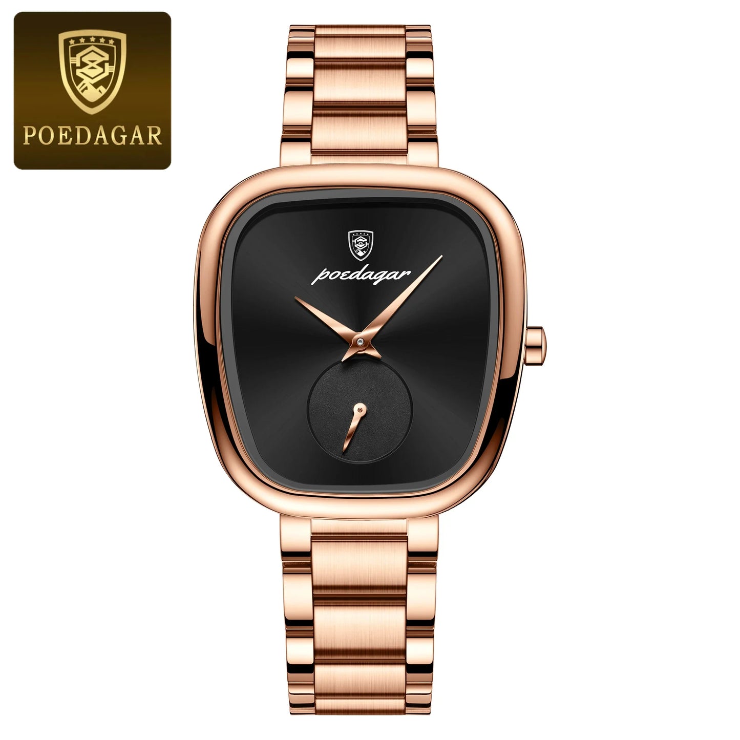 POEDAGAR Luxury Elegant Watch For Woman Waterproof Stainless Steel Quartz Women's Watches Simple High Quality Ladies Wristwatch