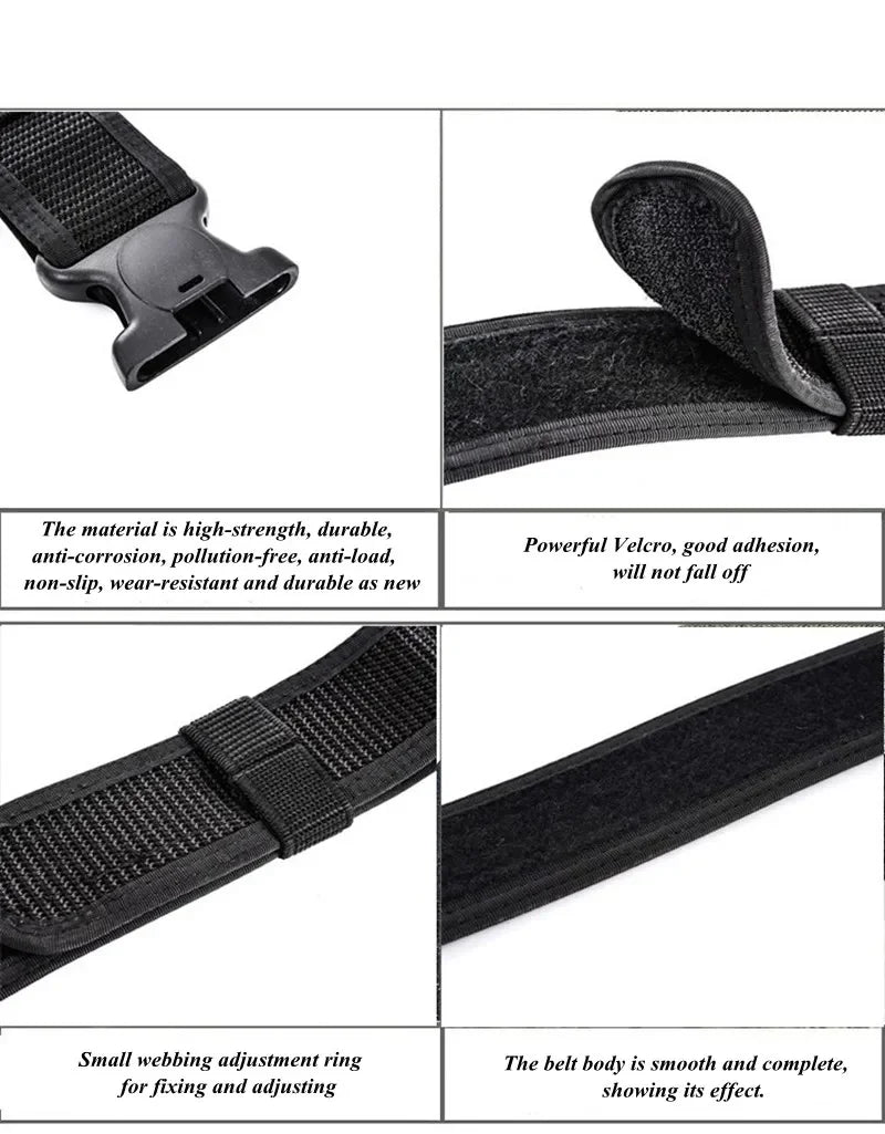 2 in 1 Tactical Belt Quick Release  Buckle MOLLE  Mens Belts width 5CM