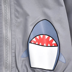 Boys' Coat Children's Cartoon Shark Jacket Boys' Hooded Long Sleeve Clothing