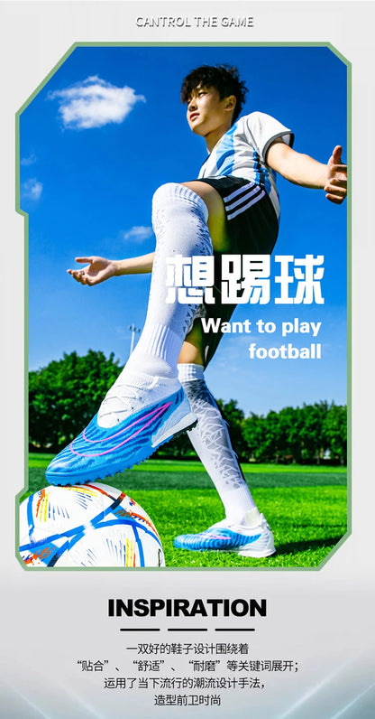 Soccer Shoes For Men Original Outdoor Sports Training Football Boots TF/FG Kids