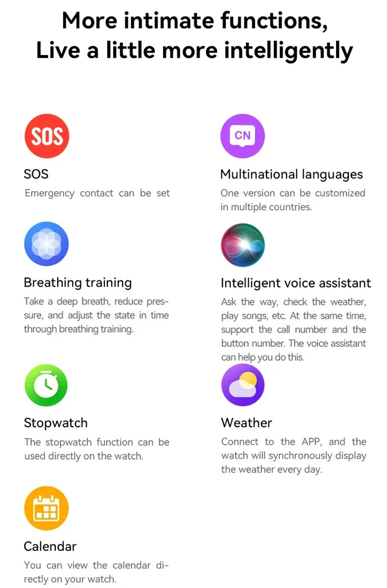 2025 New Smart Watch Women 1.28" Color Screen Bluetooth Call Heart Rate Health Monitoring for Samsung Watches 6 Pro Update