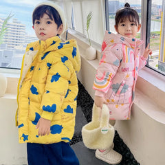 New Girls Boys Down Jacket Winter Coats Children Clothes Hooded Windbreaker Coat