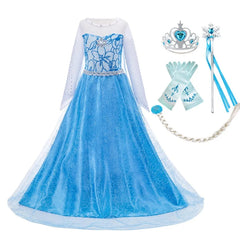 Cinderella Anna Elsa Costume Children Princess Dress for Girls Kids Cosplay Snow