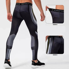 Men's Running Leggings Sportswear Quick Dry Gym Fitness Tights Workout Training