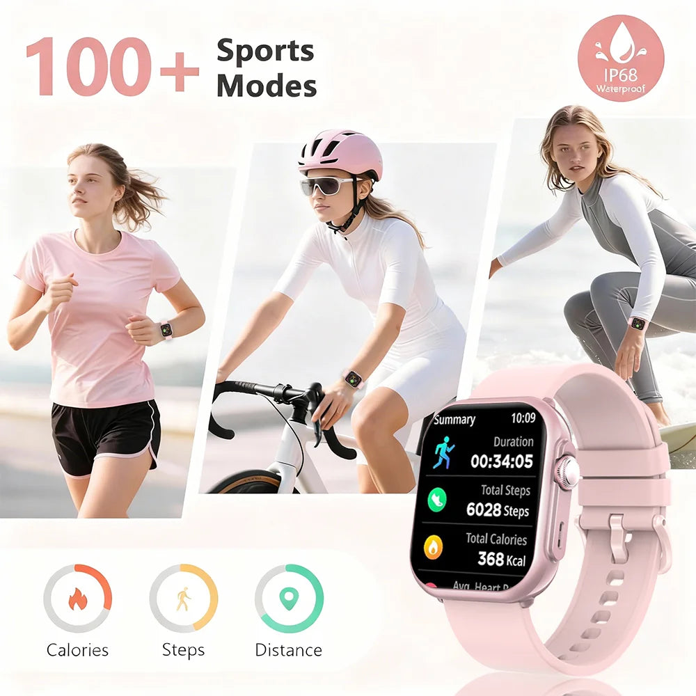 Viiray Smart Watch with 1000mAh Battery & 100-Day Long Battery Life, 110+ Sports Modes, Heart Rate & Sleep Monitor for Men Women