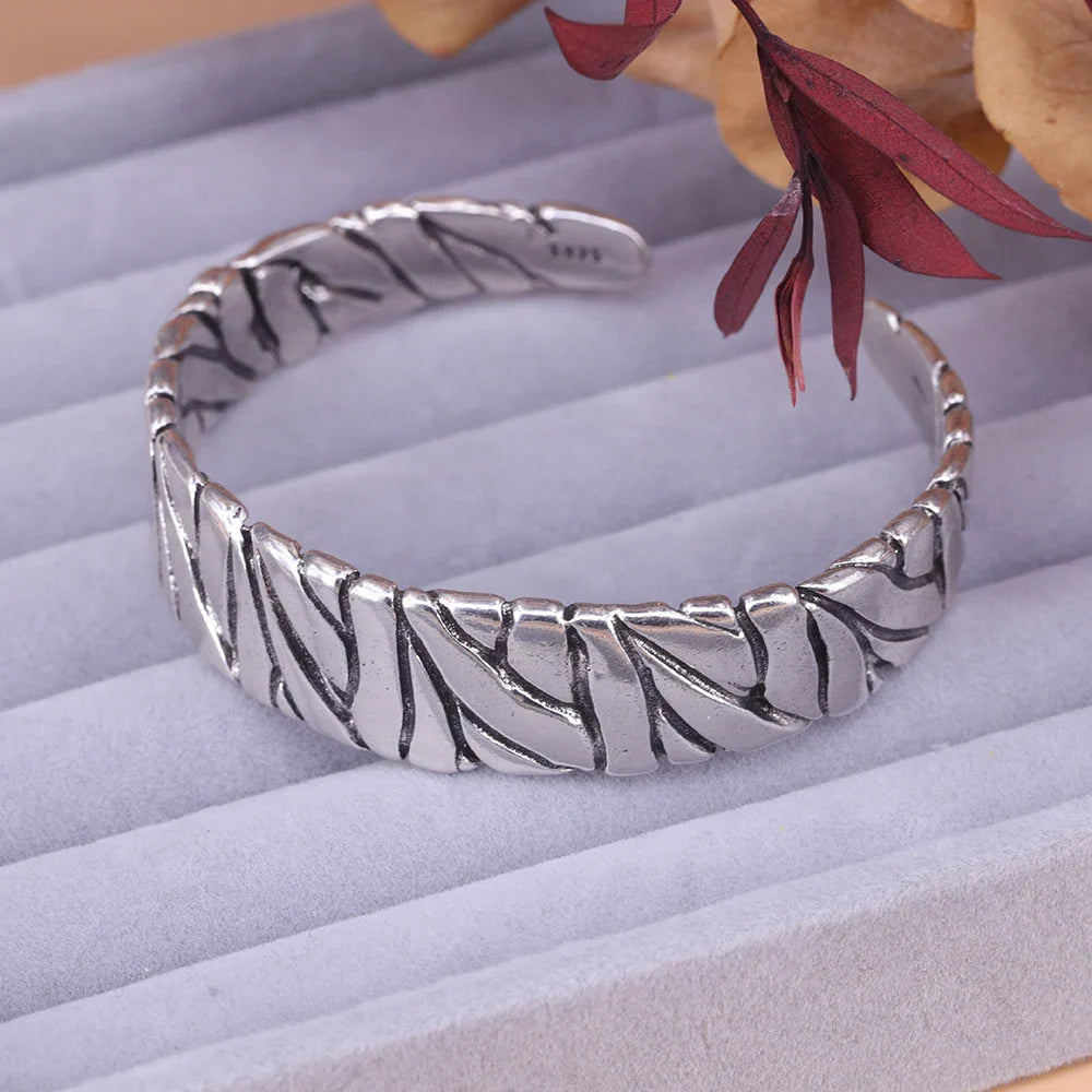 925 Sterling Silver Bangle Bracelet 2 Balls Geometric Polished Punk Stackable For Woman Girl Jewelry Gift Dropship Wholesale