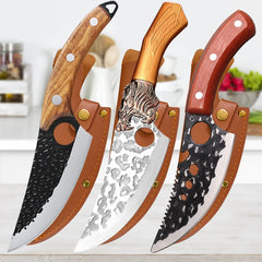 Sharp Chef Meat Cleaver Butcher Boning Knife Stainless Steel Slicing Meat Fish Fruit