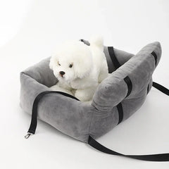 Dog Car SUV Seat Puppy Bed with Adjustable Fixed Strap Non-Slip Bottom Dog