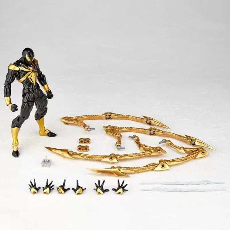 Iron Spider AMAZING YAMAGUCHI Spider Man Peter Parker Black Red KAIYODO Action Figure Statue Model Collectible Kids For Toy Gift