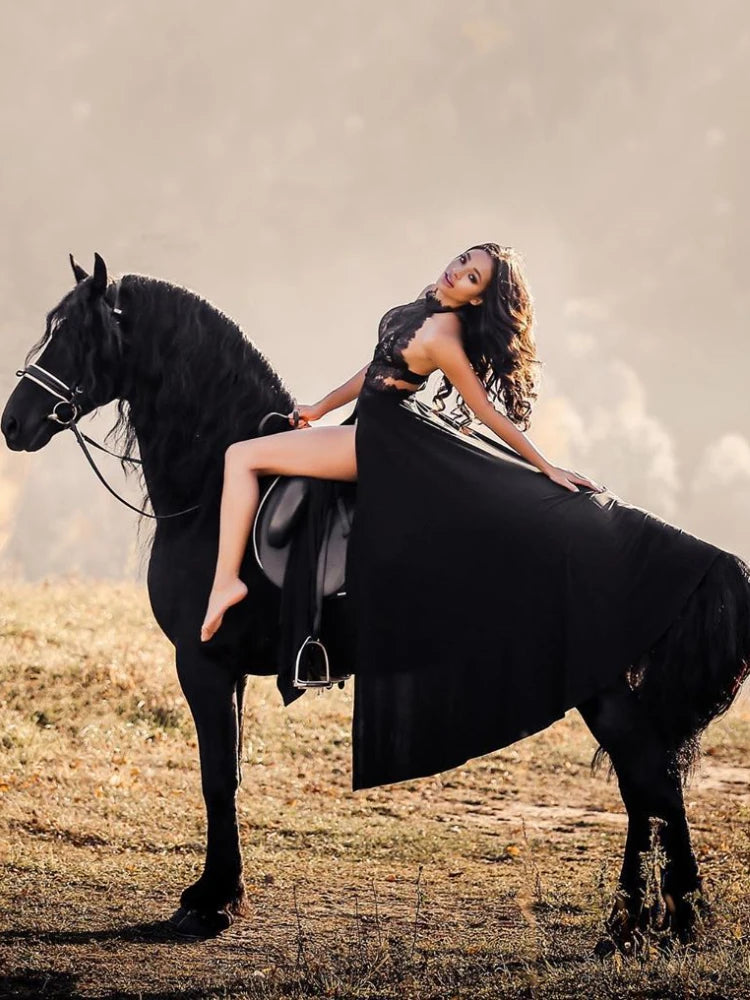Formal attire Dresses: Party Evening Black Long Dress for Women Maxi Dresses