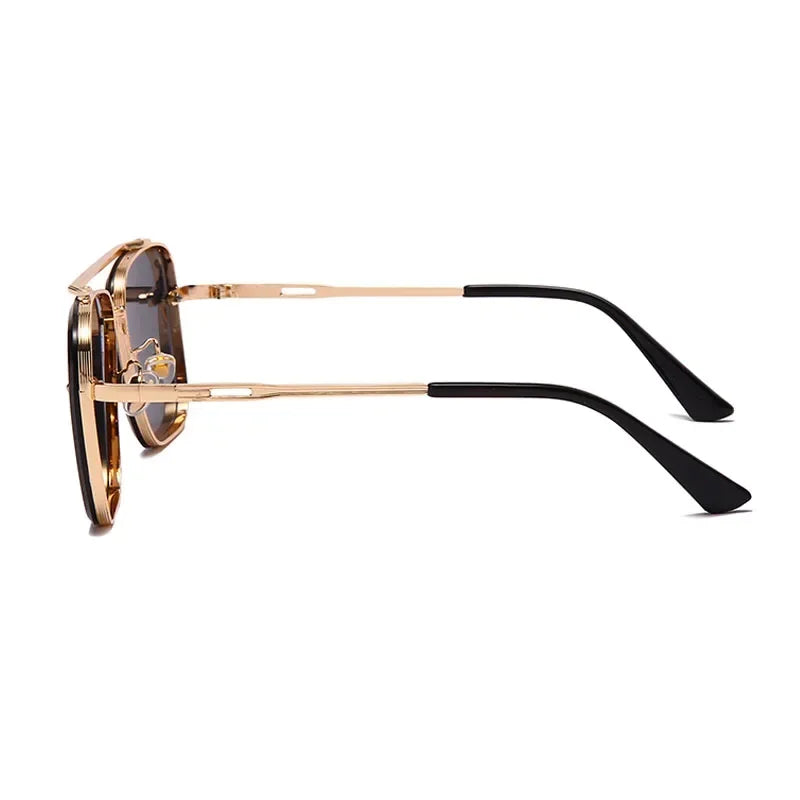 Sunglasses Cool Men Vintage Luxury Brand Design Metal Sun Glasses Women