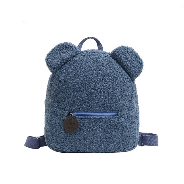 Cute Bear Plush Backpack Embroidered Name Autumn Winter Kids Outdoor Shoulder Bags Custom Personalized Children's Gift Bags