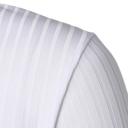 Men's running sports fitness wear summer high stretch vertical short-sleeved POLO shirt slim knit base shirt