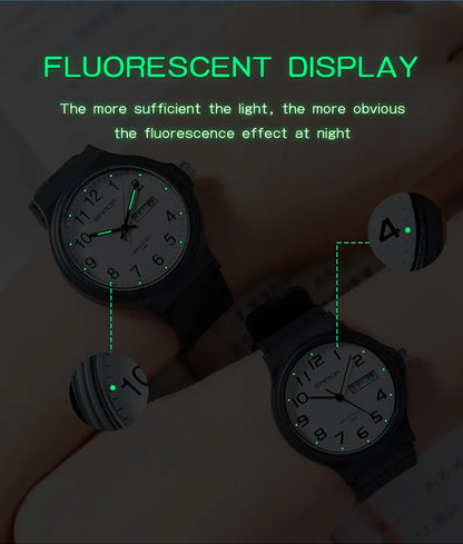 SANDA 9072 Quartz Watch Calendar Light  Weight Minimalism Ladies Women Wristwatches Simple Black Waterproof Watch Clock Reloj