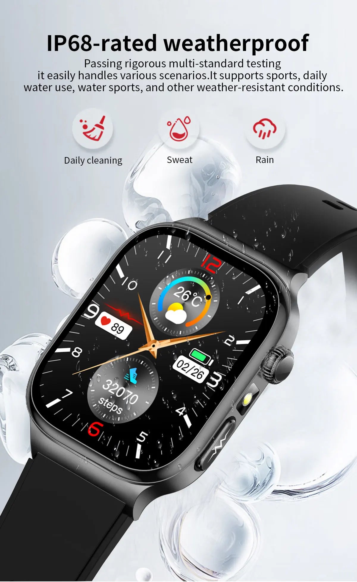 2025 New Five organ examination Health Care Smart Watch Men ECG+PPG Uric Acid Blood Fat Bluetooth Call Sports tracker Smartwatch