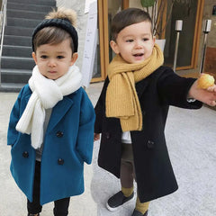 Girls Long Jacket Coat Solid Color Girl Coat Spring Autumn Jacket