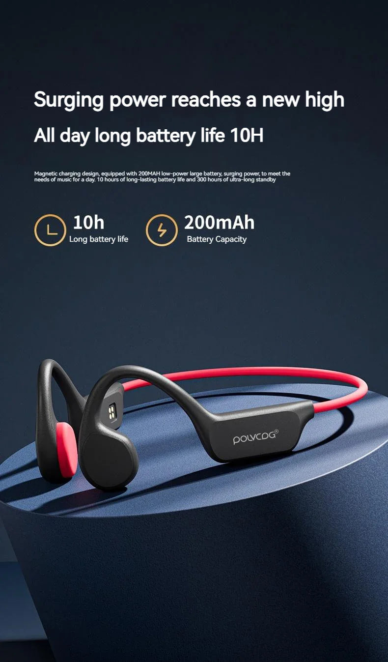 POLVCDG Bone Conduction Headset X7 IPX8 32GB Bluetooth 5.3 Wireless Headset with microphone Waterproof Swim 2023 New