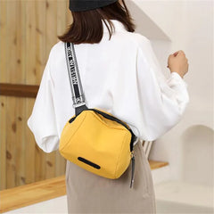 Nylon Crossbody Bag with Zipper Pocket Casual Stylish Shoulder Bag