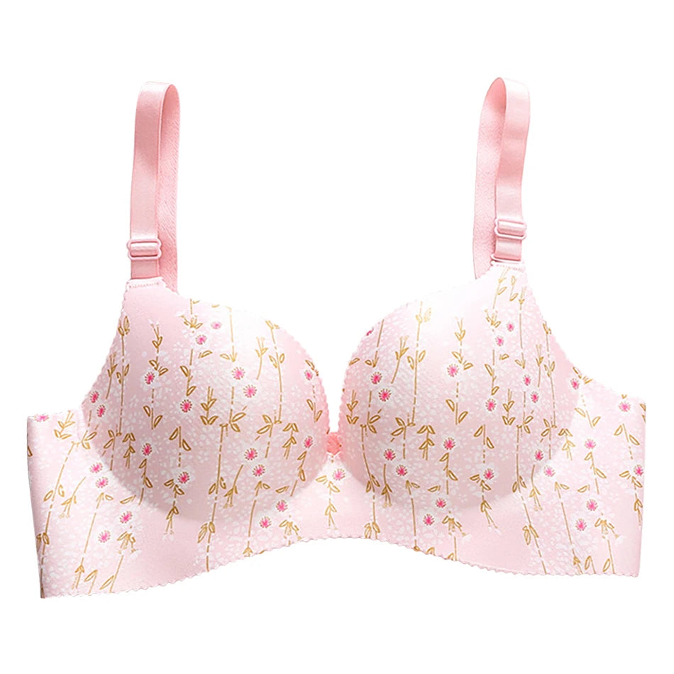 Adorable Girls One Piece Bra No Underwire Push Up Small Busts Design Breathable