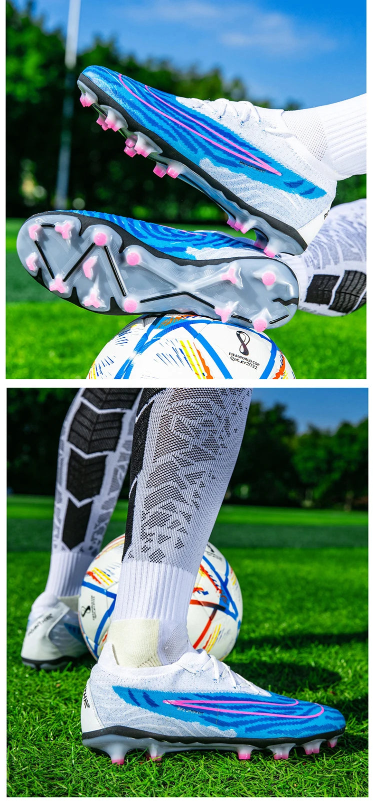 Soccer Shoes For Men Original Outdoor Sports Training Football Boots TF/FG Kids