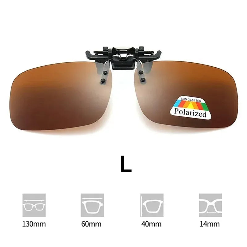 Polarized Clip Sunglasses Myopia Glasses Clip Driver Fishing Night Vision Myopia Clipon Sun Shading Eyeglasses