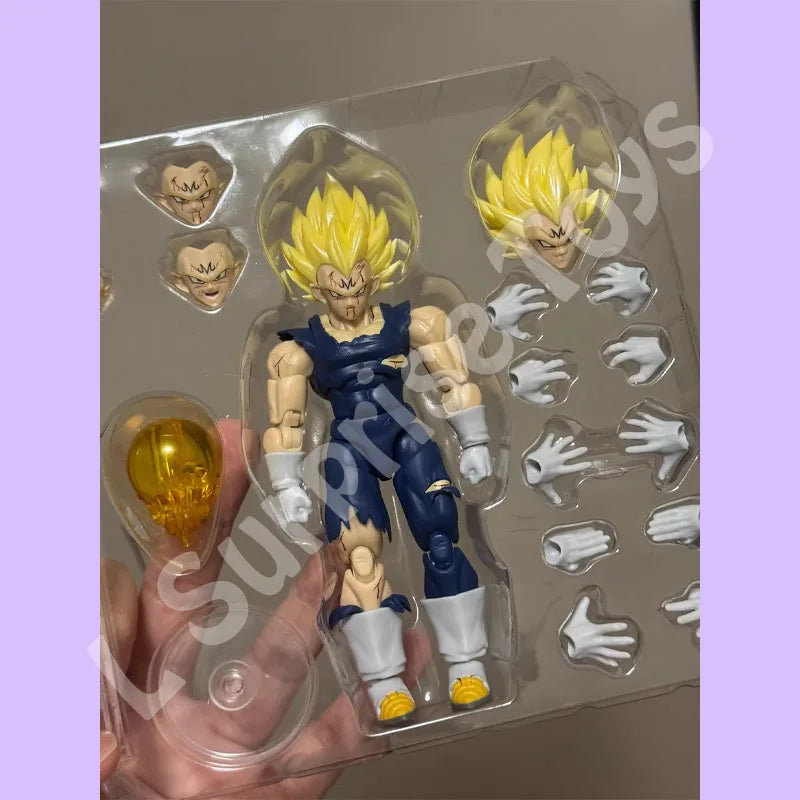 Black Hole TK Custom Dragon Ball Z Super Saiyan SSJ Majin Vegeta Battle Damage Full Power Anime Action Figures Models Gifts Toys