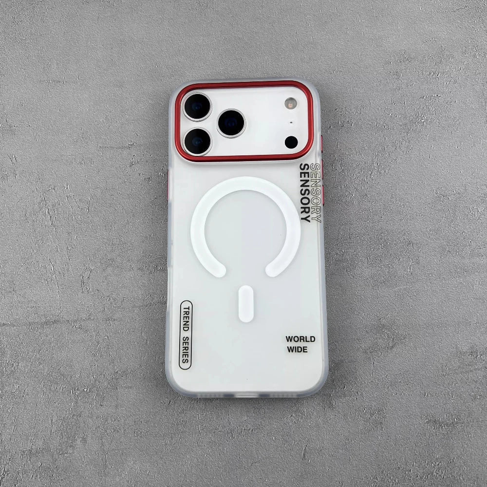 Translucent Magnetic Phone Case for iPhone 17 16 Pro Max For MagSafe Charging Shockproof Matte Cover Silicone Shell