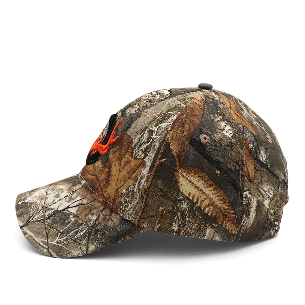 KOEP New Camo Baseball Cap Fishing Caps Men Outdoor Hunting Camouflage Jungle Hat 3D Deer Embroidery