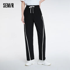 Semir Casual Pants Women Contrast Color Sweatpants 2024 Autumn