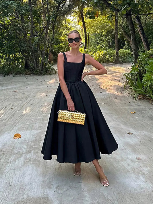 Evening wear Dresses: Off Shoulder Sleeveless Maxi Dress Women Backless