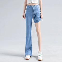 Flared Jeans Woman High Waist Slim Stretch Denim Women Tight Pant Korean