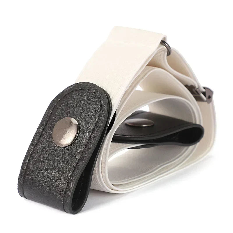 Buckle-Free Belt For Jean Pants,Dresses,No Buckle Stretch Elastic Waist Belt For Women/Men,No Bulge,No Hassle Waist Belt