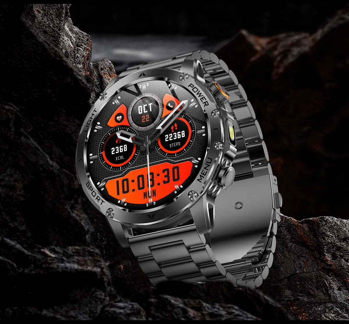2025 New GPS Outdoor Sports Smart Watch Men AMOLED Screen NFC Flashlight Heart rate Waterproof Bluetooth Call 1000mAh SmartWatch