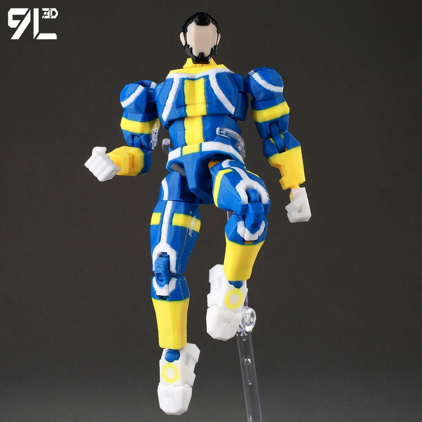 9L3D Lucky13 Invincible IMMORTAL Action Figure Dummy13 BlueYellow Suit T13 Multi-Jointed 3D Printed Collectible Toys Titan13