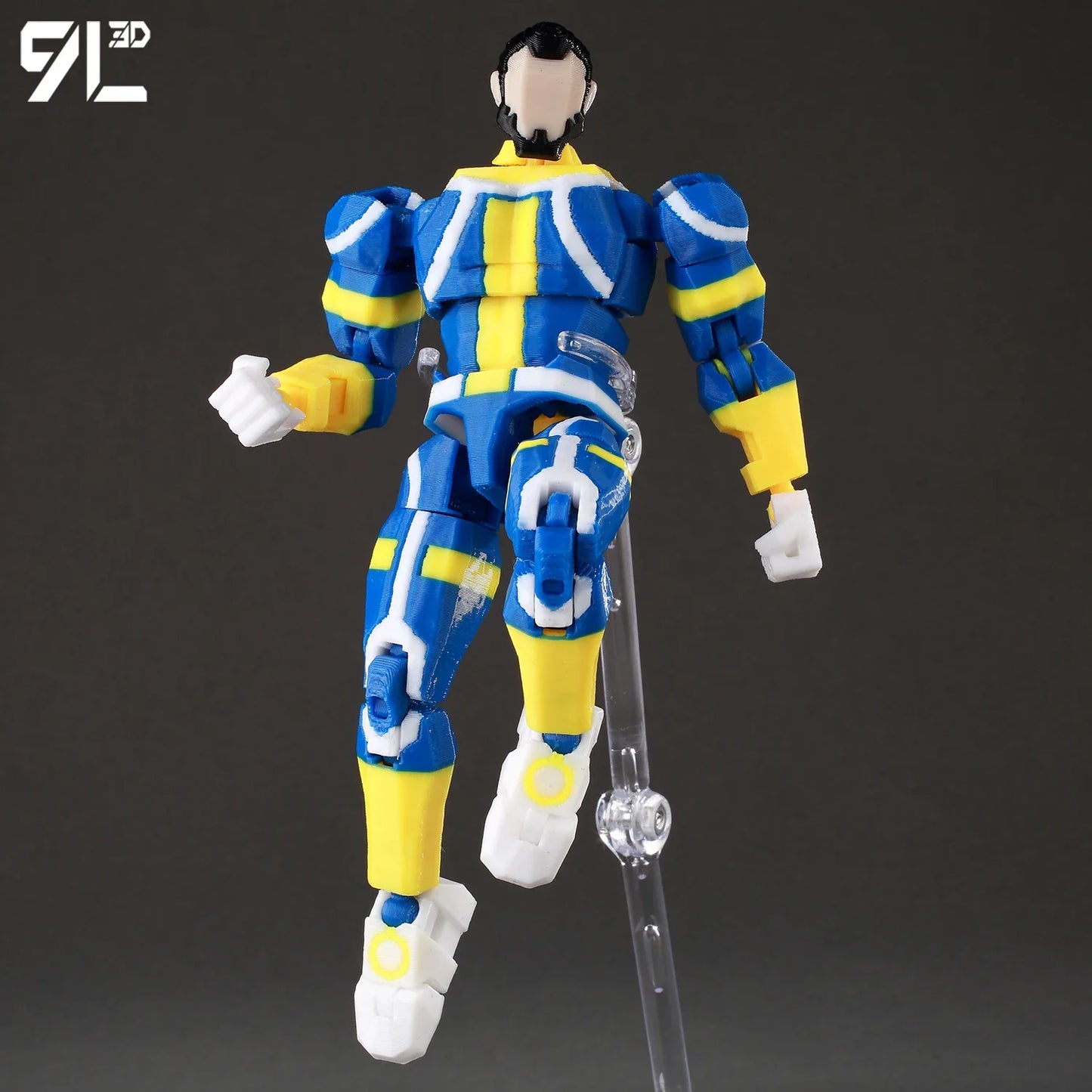 9L3D Lucky13 Invincible IMMORTAL Action Figure Dummy13 BlueYellow Suit T13 Multi-Jointed 3D Printed Collectible Toys Titan13