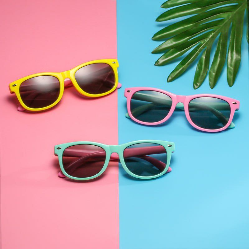 RUISIMO Kids Polarized Sunglasses TR90 Boys Girls Sun Glasses Silicone Safety Glasses Gift for Children Baby UV400 Eyewear