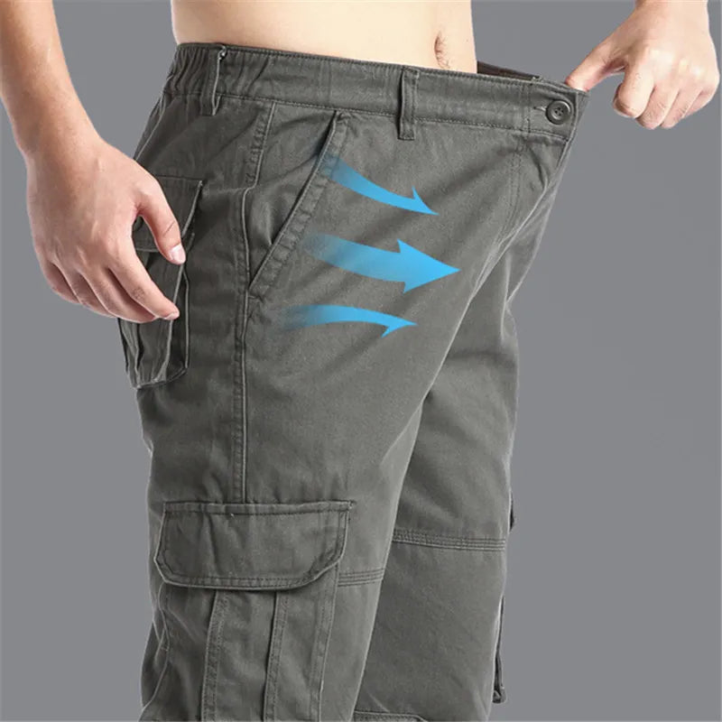 Large Pocket Loose Overalls Men's Outdoor Sports Jogging Military Tactical Pants