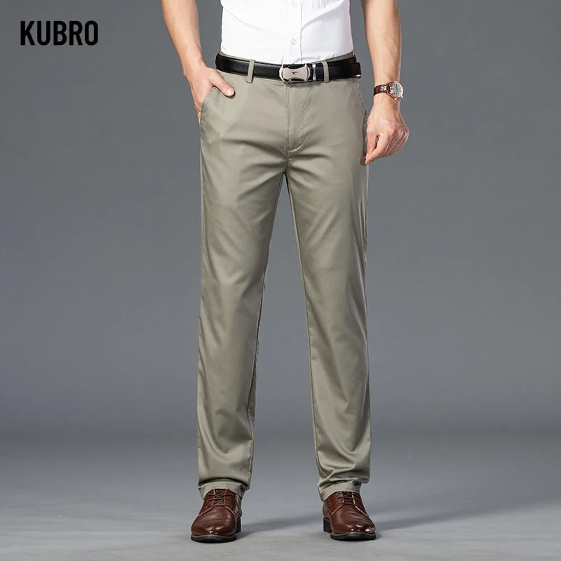Men's Summer Thin Fashion Business Casual Suit Pants Long Pants