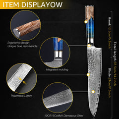 Damascus Steel Kitchen Knives VG10 Chef Paring Bread Knife Chef Knife Sharp